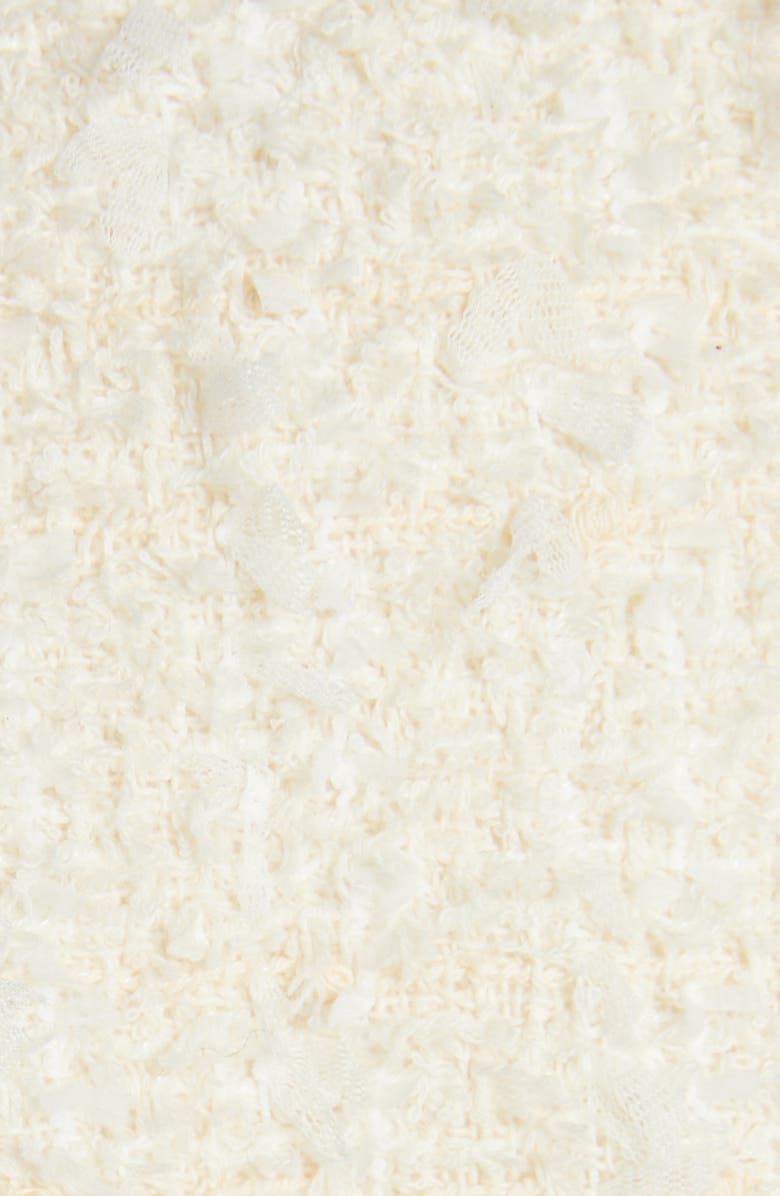 Moncler Dauphin Mixed Media Crop Jacket, Alternate, color, Panna