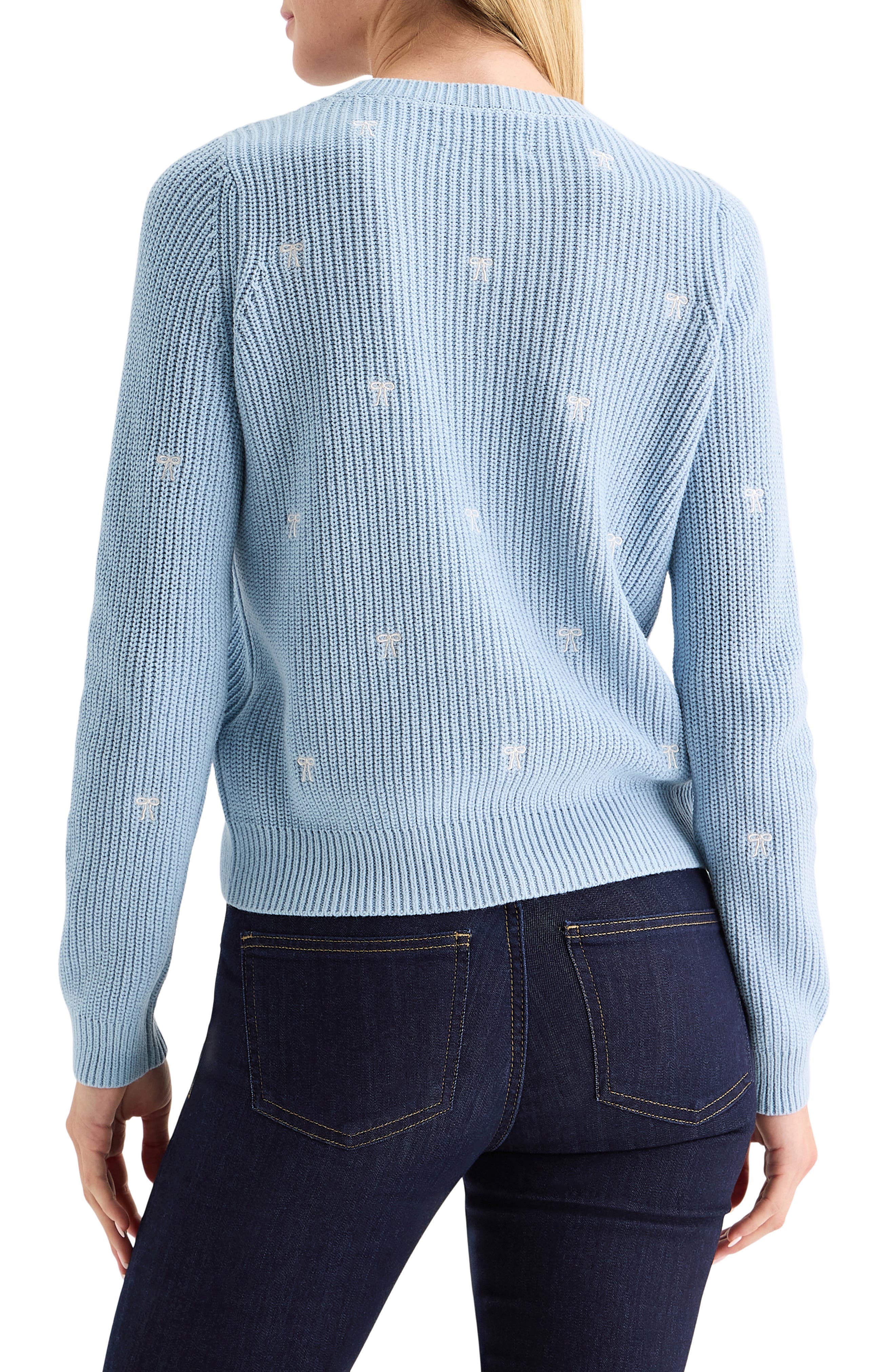 Embroidered Bow Sweater - image 4