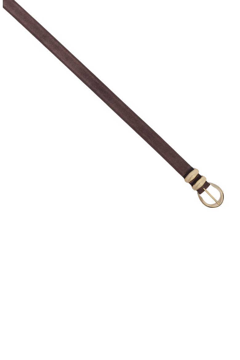 Suede leather belt, Alternate, color, Brown