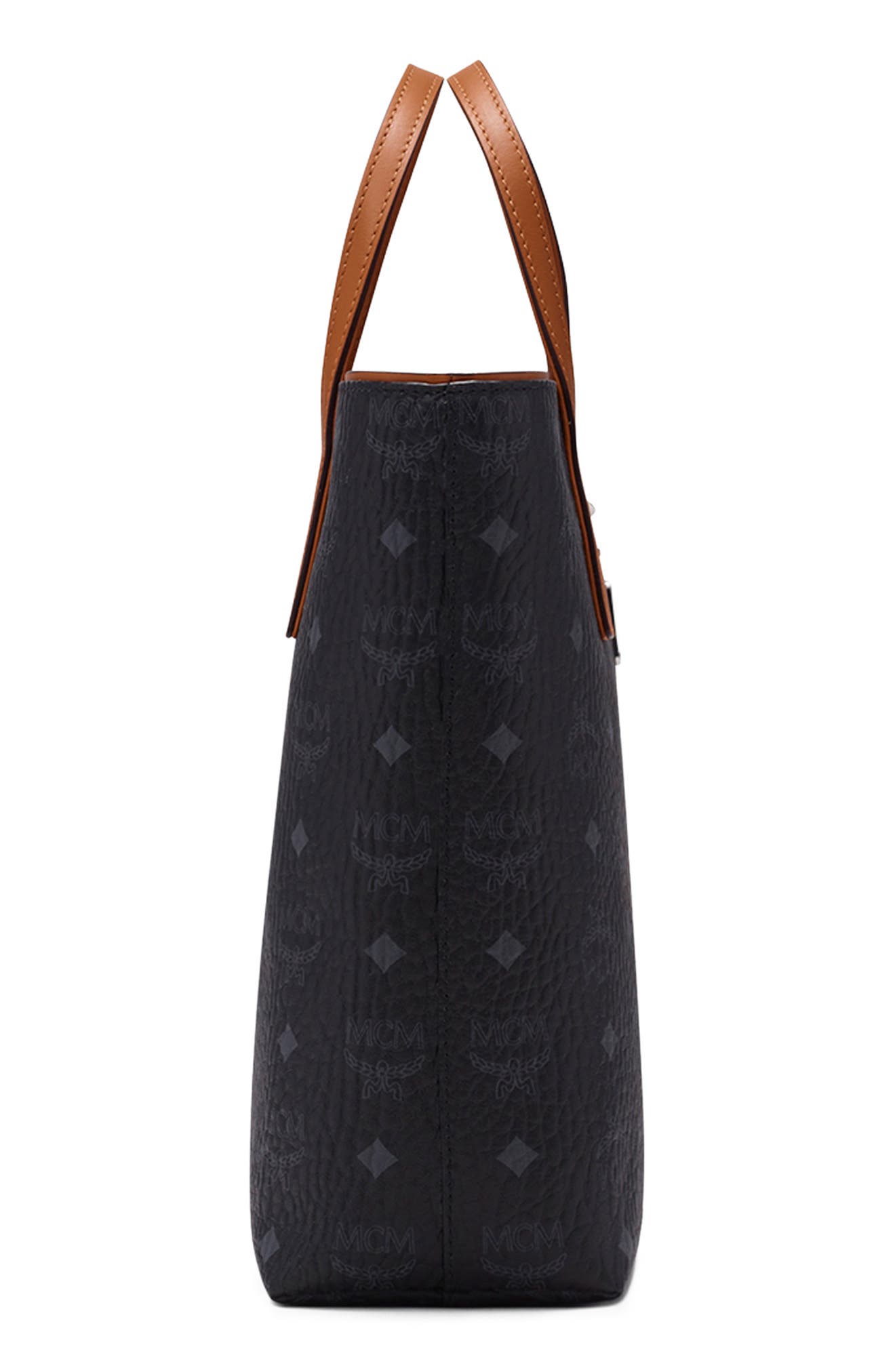 MCM Small Anya Visetos Coated Canvas Tote, Alternate, color, 