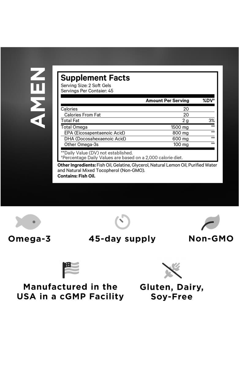 Codeage Omega-3 1500 mg EPA & DHA Supplement, Alternate, color, White