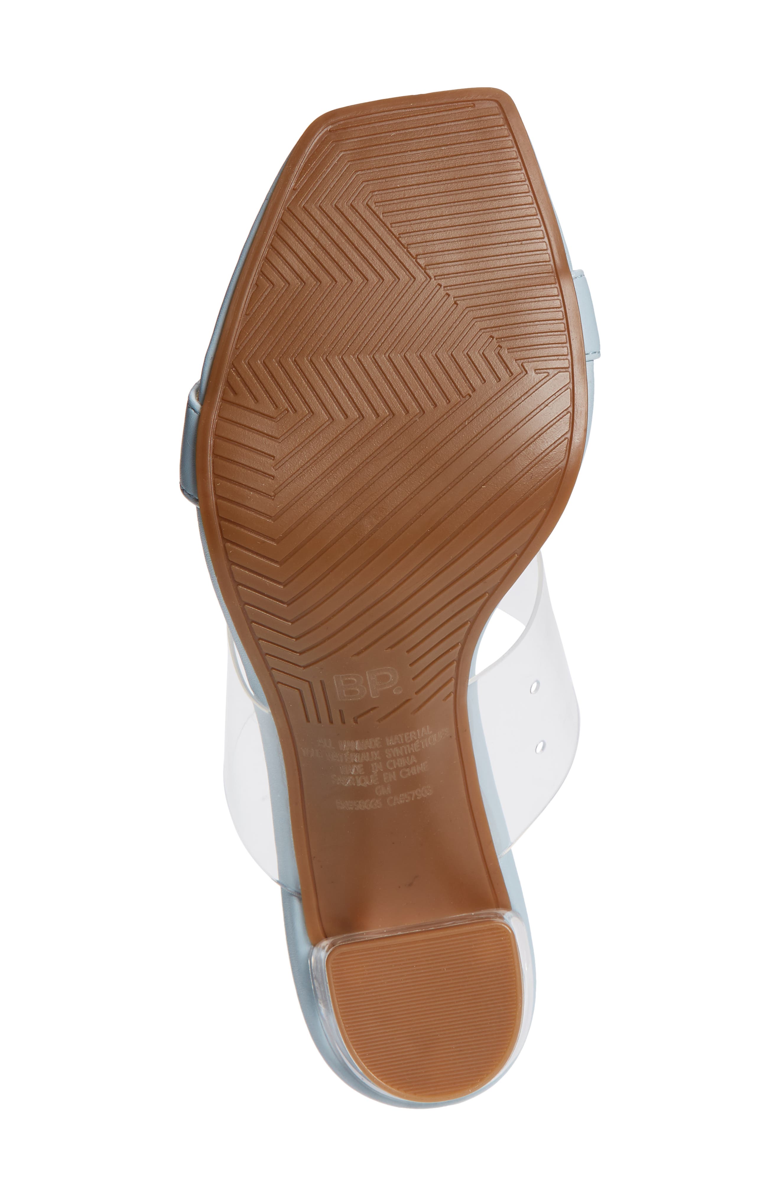 Naomi Clear Block Heel Sandal, Alternate, color, LIGHT BLUE FAUX LEATHER