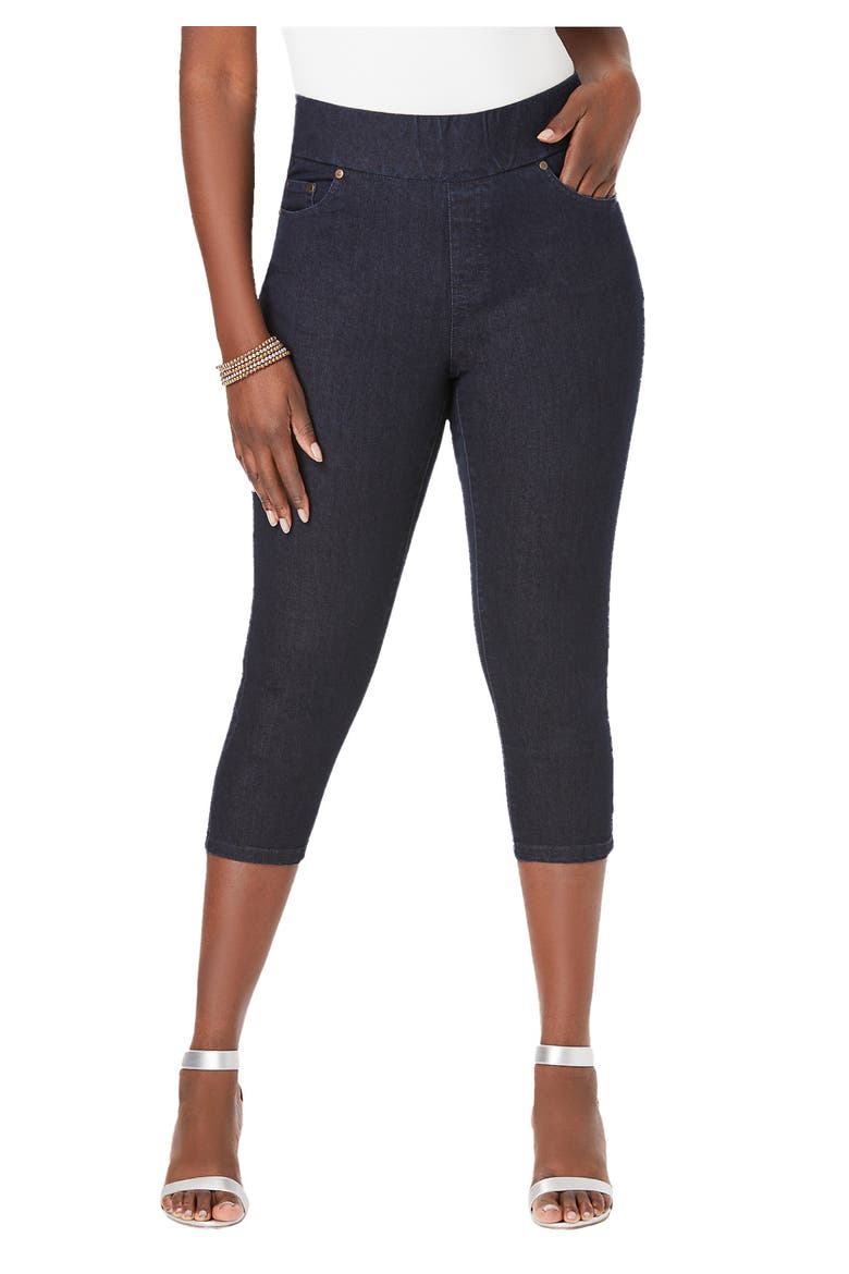 Comfort Waist Stretch Denim Capris, Main, color, INDIGO