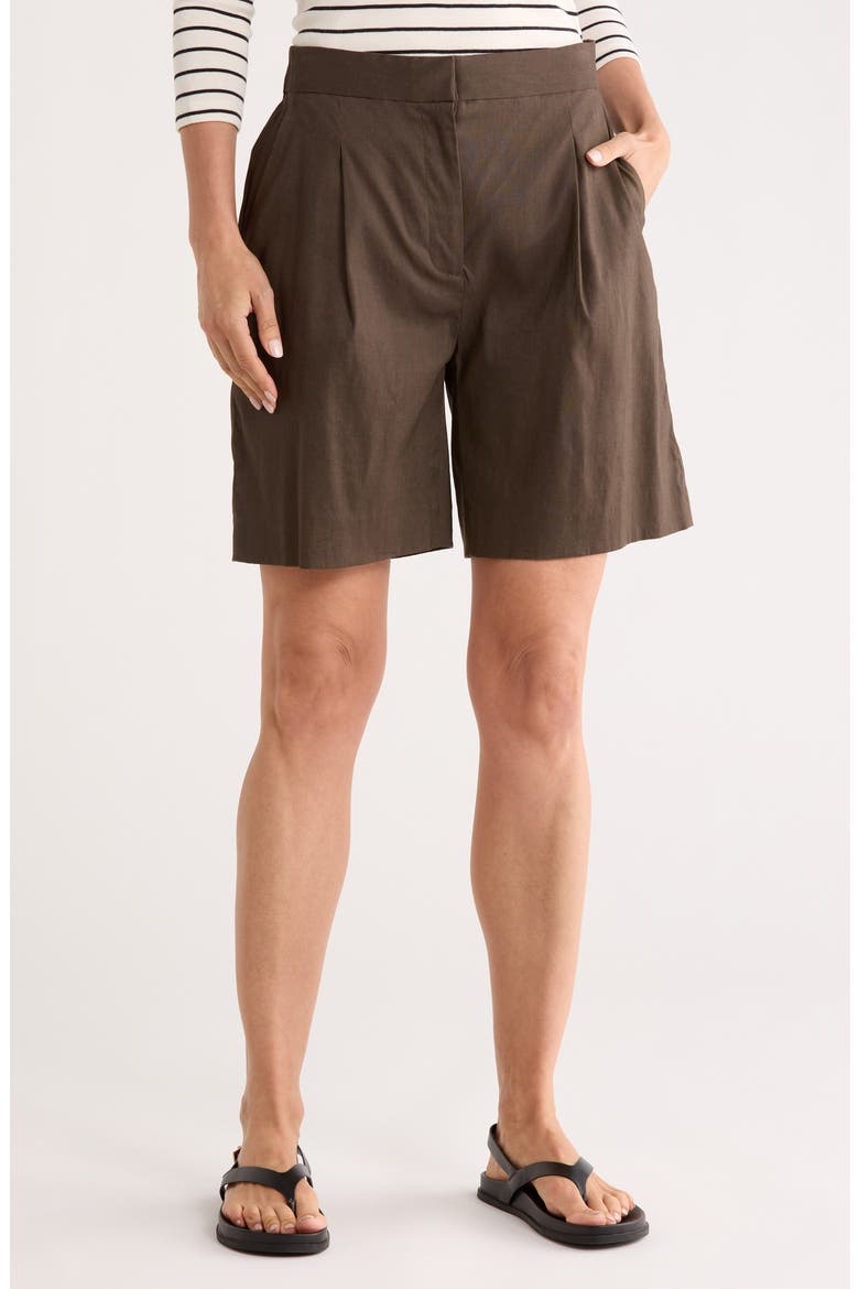 Lena Linen Shorts, Main, color, MIDOL