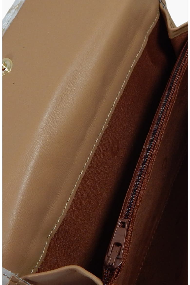 Gallop Patent Leather Wallet 202, Alternate, color, Beige / White