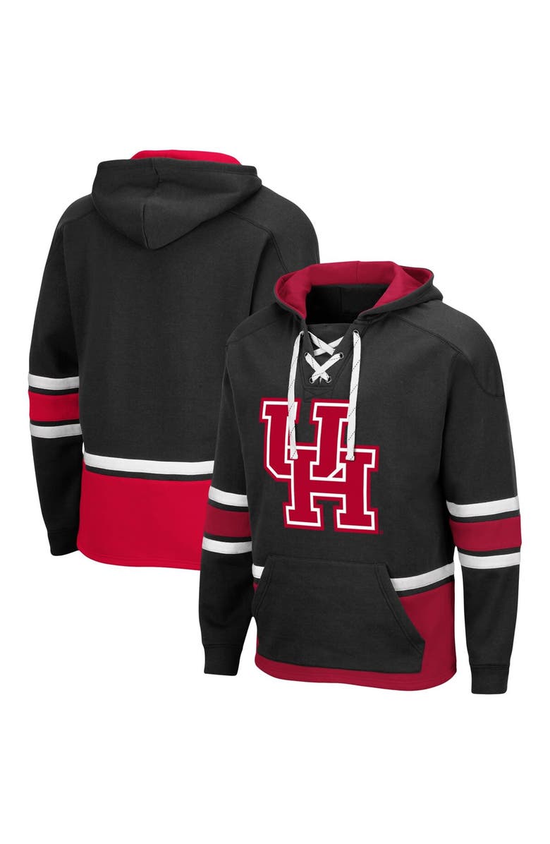 COLOSSEUM Men's Colosseum Black Houston Cougars Lace Up 3.0 Pullover Hoodie, Alternate, color,