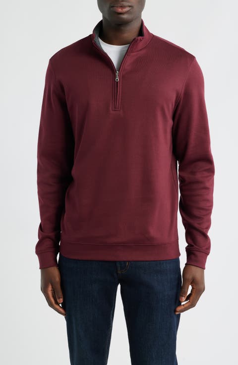 Pima Cotton Interlock Quarter Zip Pullover