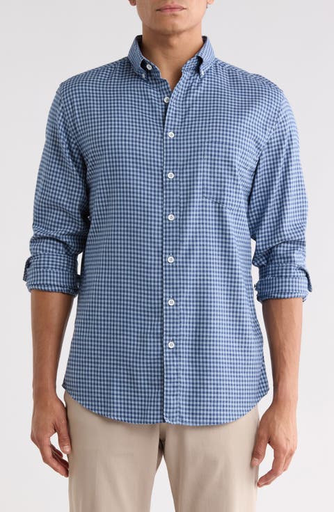 Check Twill Long Sleeve Button-Down Shirt