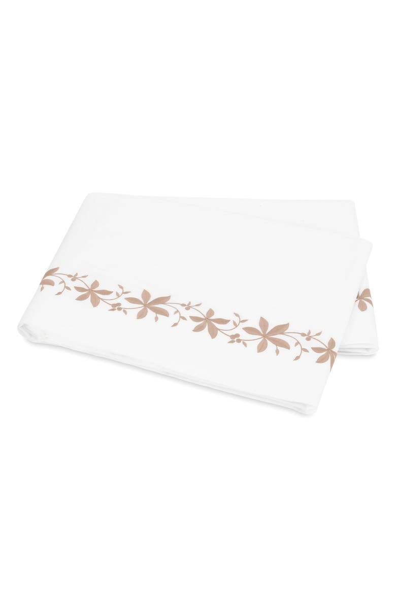Matouk Callista Flat Sheet, Main, color, Shell