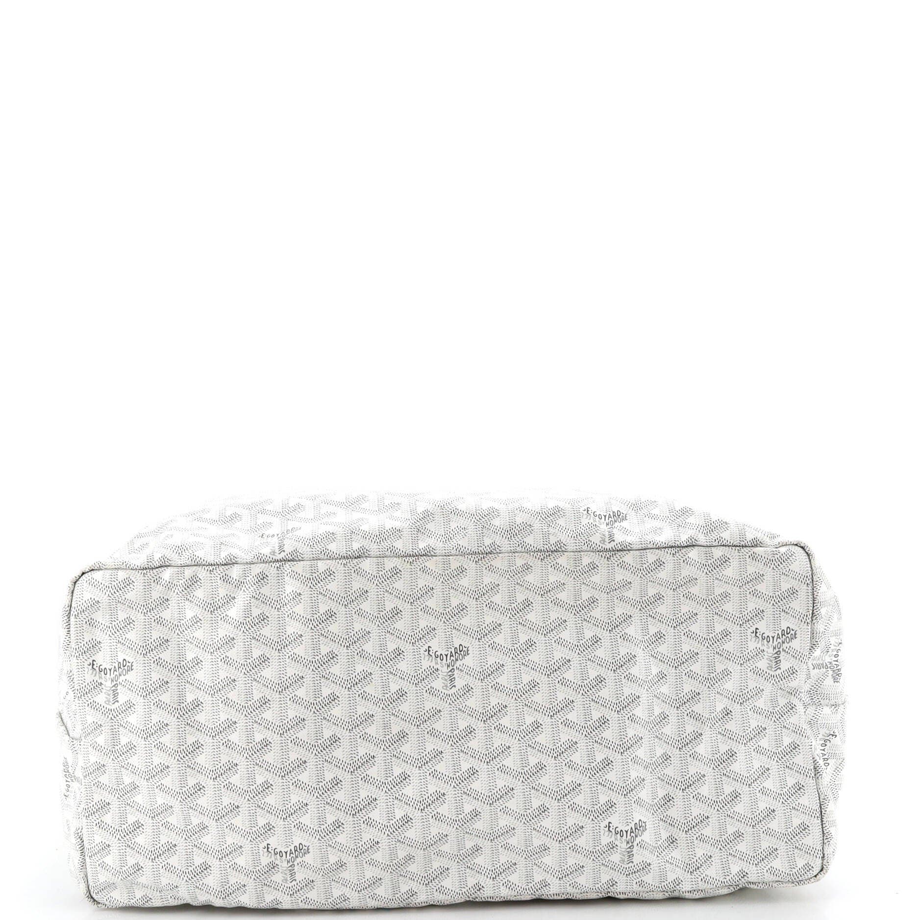 Pre-Owned Goyard Saint Louis Tote Coated Canvas GM, Alternate, color, White