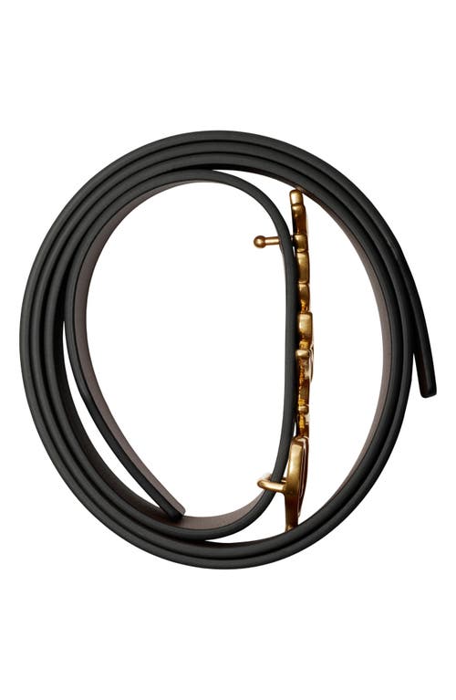 Burberry Signature Reversible Leather Belt In Black
