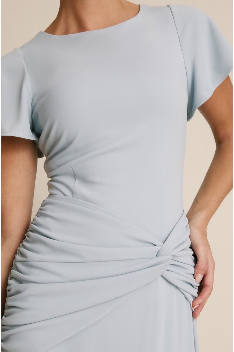 Knot Panel Flutter Sleeve Maxi Dress, Alternate, color, Pale Blue