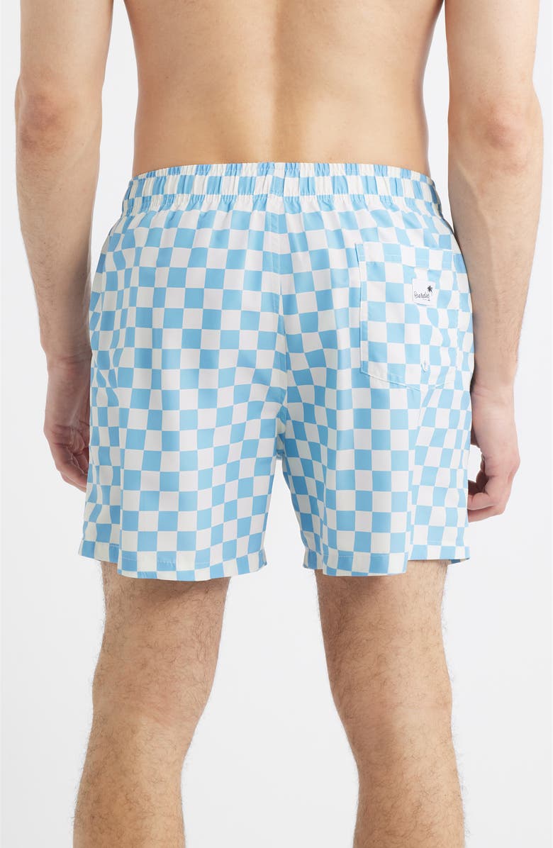 Boardies Checkerboard Print Swim Trunks, Alternate, color, Blue/ Cream