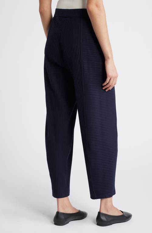 Eileen Fisher Ankle Length Rib Lantern Pants In Ink