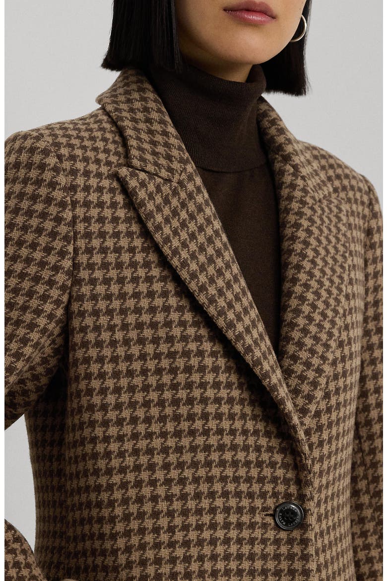 Houndstooth Coat, Alternate, color, CAMEL/ COGNAC