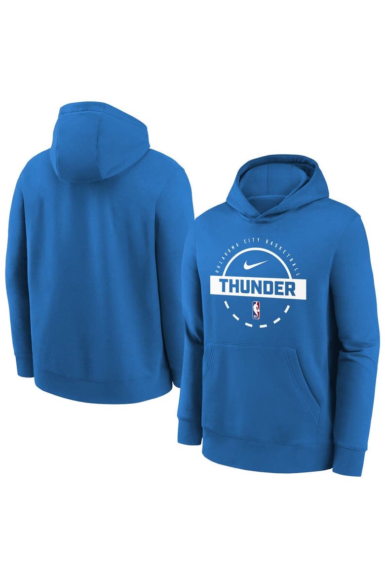 Youth Nike Blue Oklahoma City Thunder 2025/26 Club Fleece Practice Hoodie, Main, color, Blue