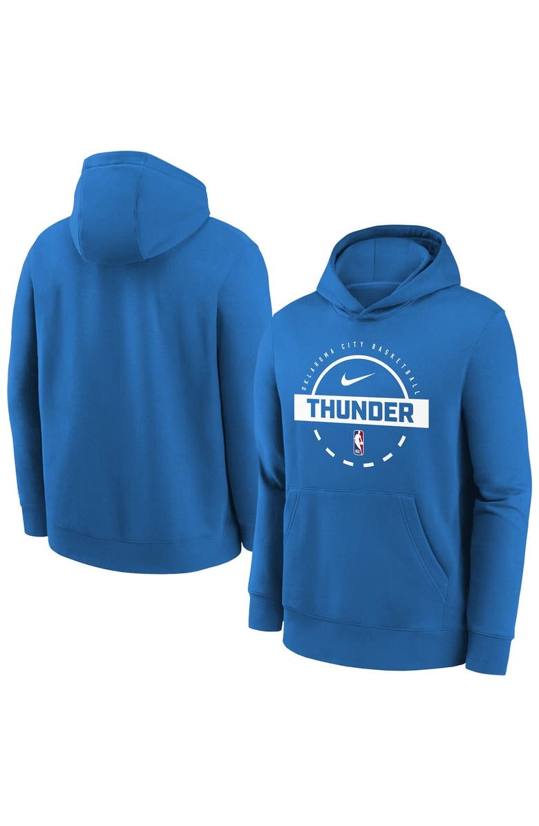 Nike Youth Nike Blue Oklahoma City Thunder 2025/26 Club Fleece Practice Hoodie, Main, color, Blue