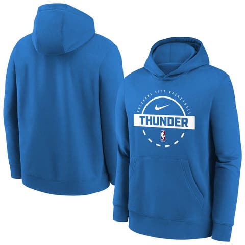 Youth Nike Blue Oklahoma City Thunder 2025/26 Club Fleece Practice Hoodie