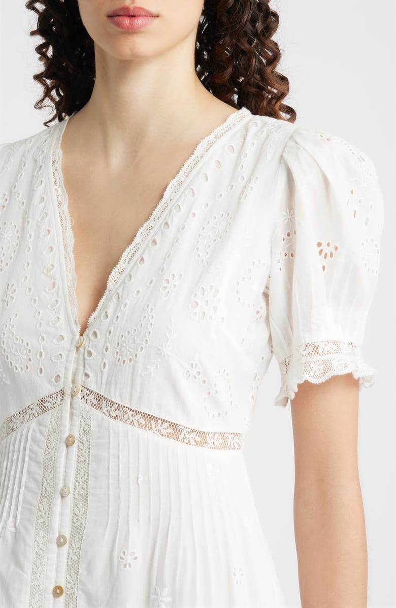 LoveShackFancy Tarragon Eyelet Lace Maxi Dress, Alternate, color, 