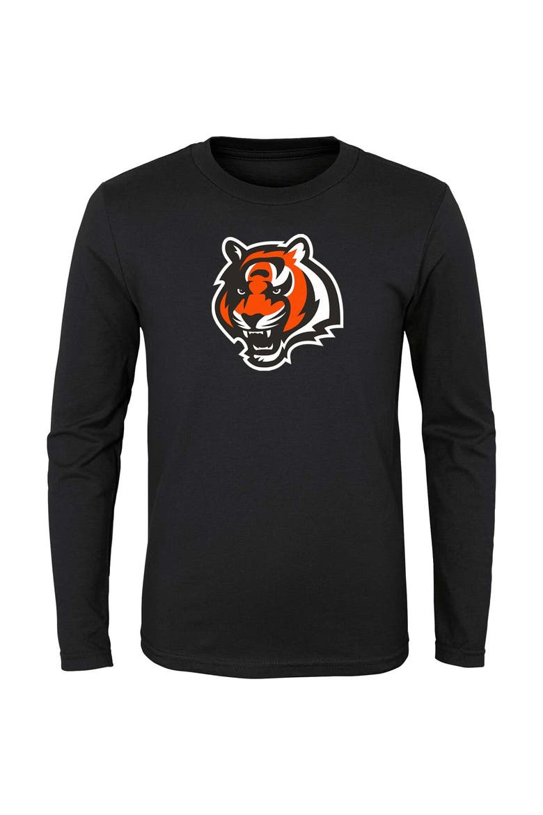 Youth Black Cincinnati Bengals Primary Logo Long Sleeve T-Shirt, Alternate, color, Black
