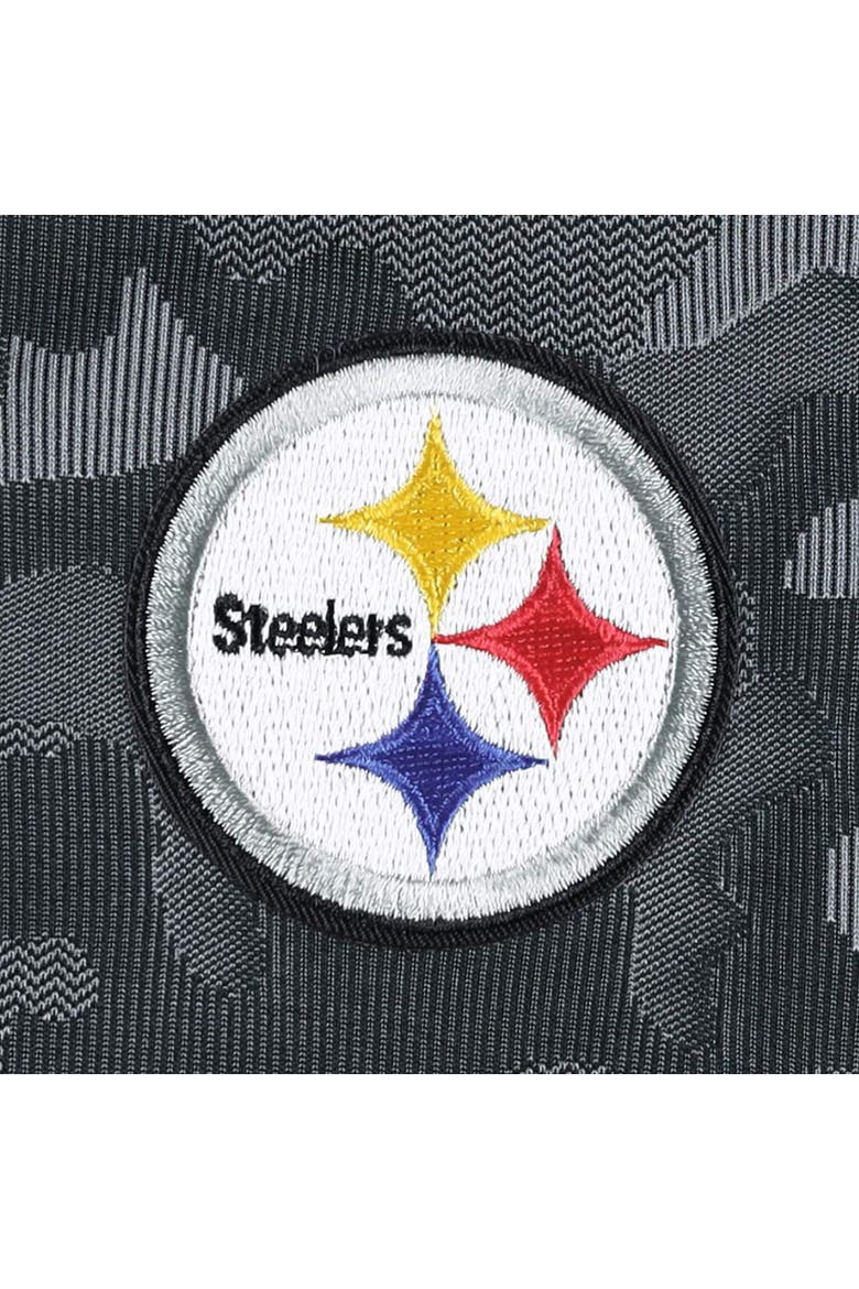 Men's Antigua Black Pittsburgh Steelers Brigade Quarter-Zip Sweatshirt, Alternate, color, Black