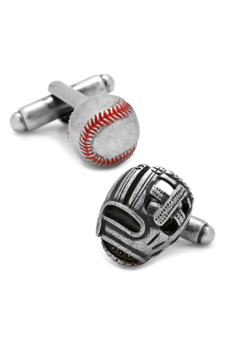Cufflinks, Inc. Baseball & Glove Cuff Links, Main, color,
