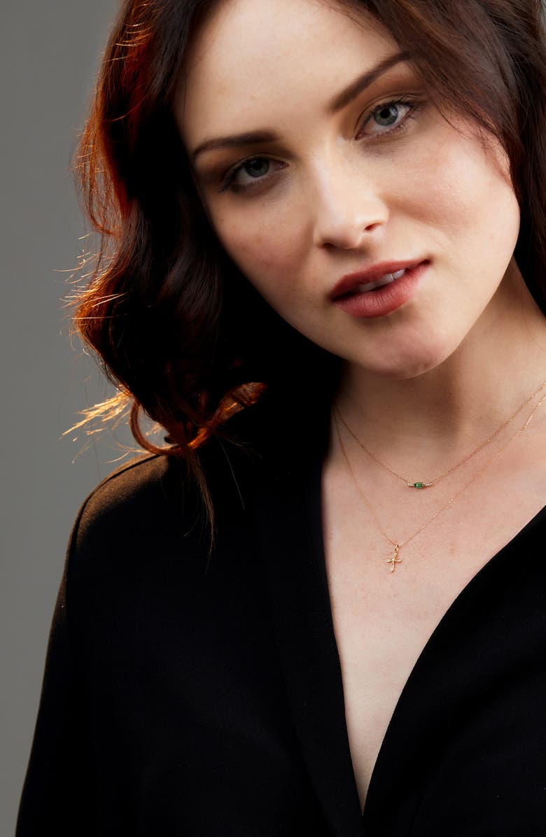 Bony Levy Icon Diamond Cross Pendant Necklace, Alternate, color, 