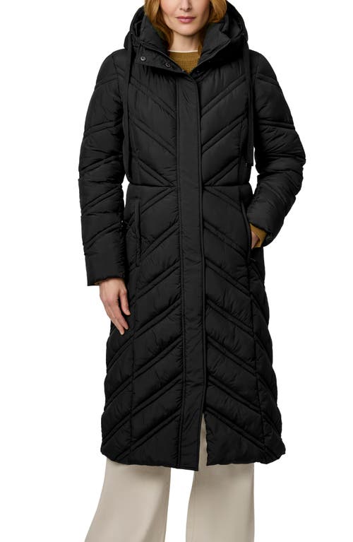 Bernardo Longline Hooded Puffer Jacket In Black