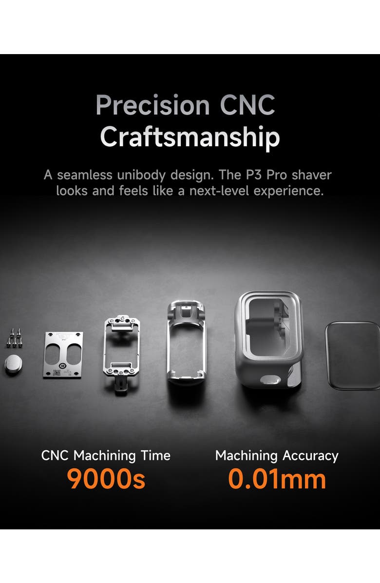 Laifen P3 Pro 3-Blade Electric Shaver with Linear Motor, Alternate, color, Silver