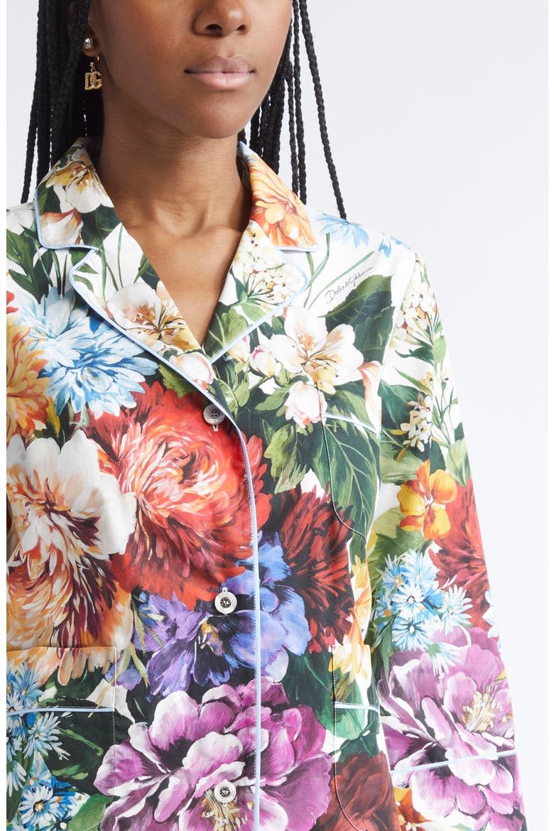 Floral Button-Up Top, Alternate, color, HA5PC B.FIORI CRET. F.BCO