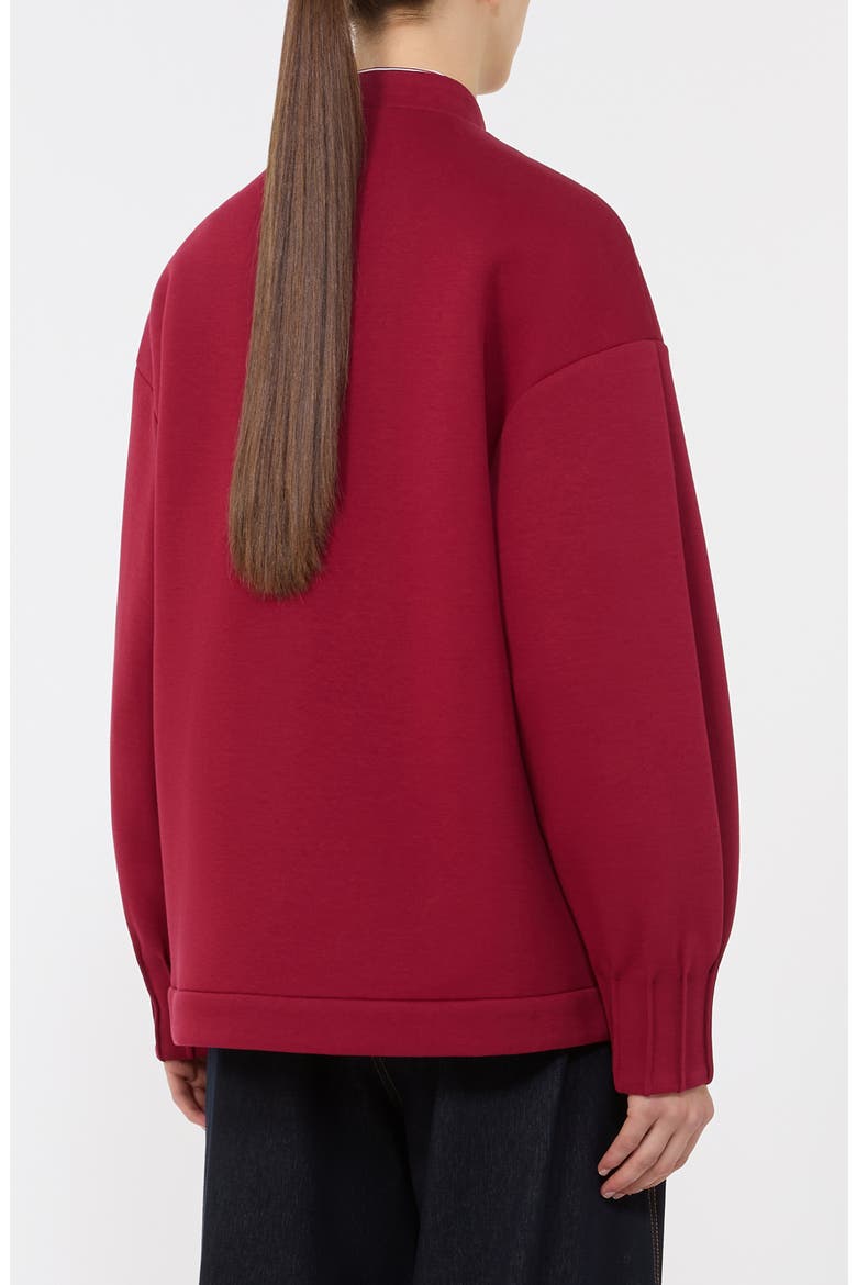 Aceto Cotton Blend Jacket, Alternate, color, DARK RED