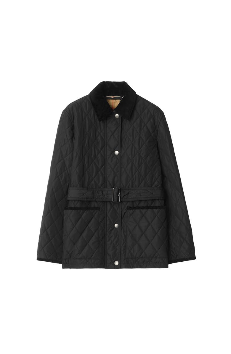 Burberry Quilted Nylon Jacket, Alternate, color, Black
