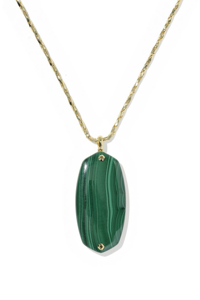 Danielle Riveted Reversible Mother-of-Pearl Pendant Necklace, Alternate, color, GOLD GREEN MALACHITE