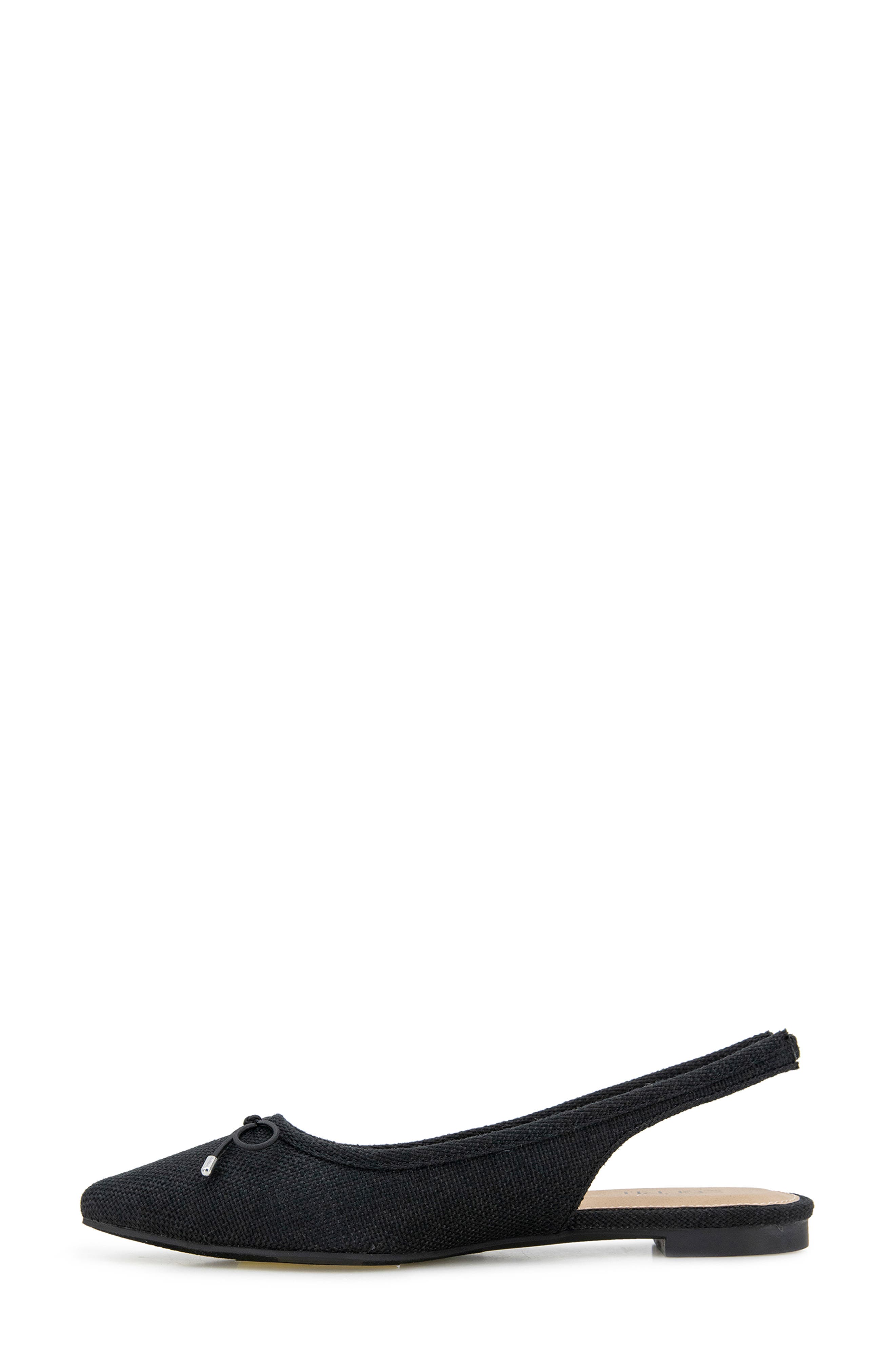 Esprit Petria Slingback Flat, Alternate, color, Black Linen