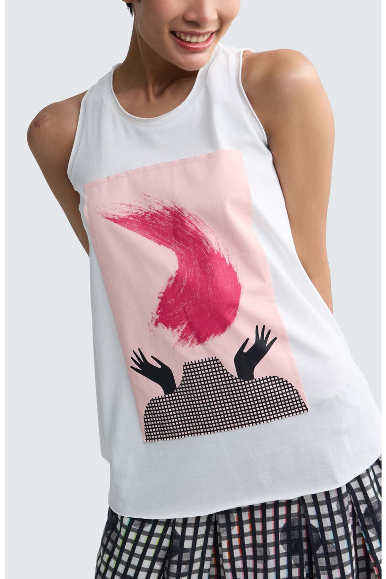 Adira Cotton Tank Top, Alternate, color, White
