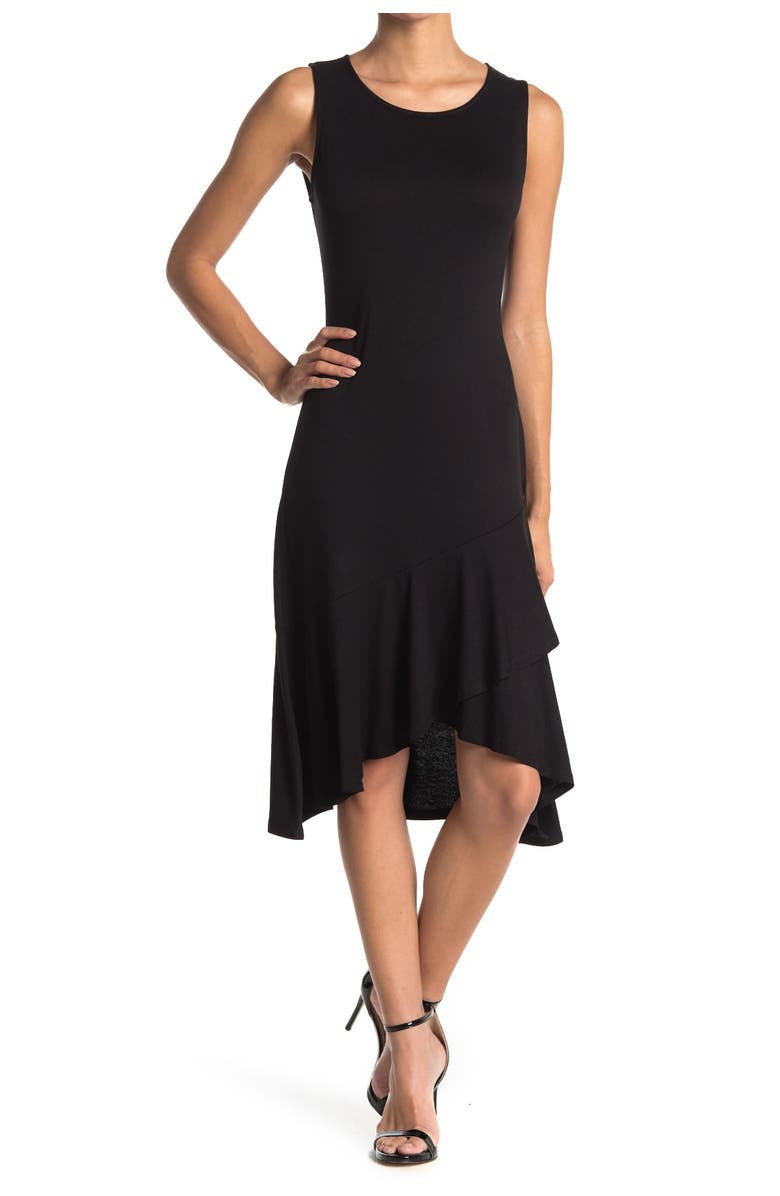 WEST K Sleeveless Asymmetrical Ruffle Hem Dress, Main, color, 