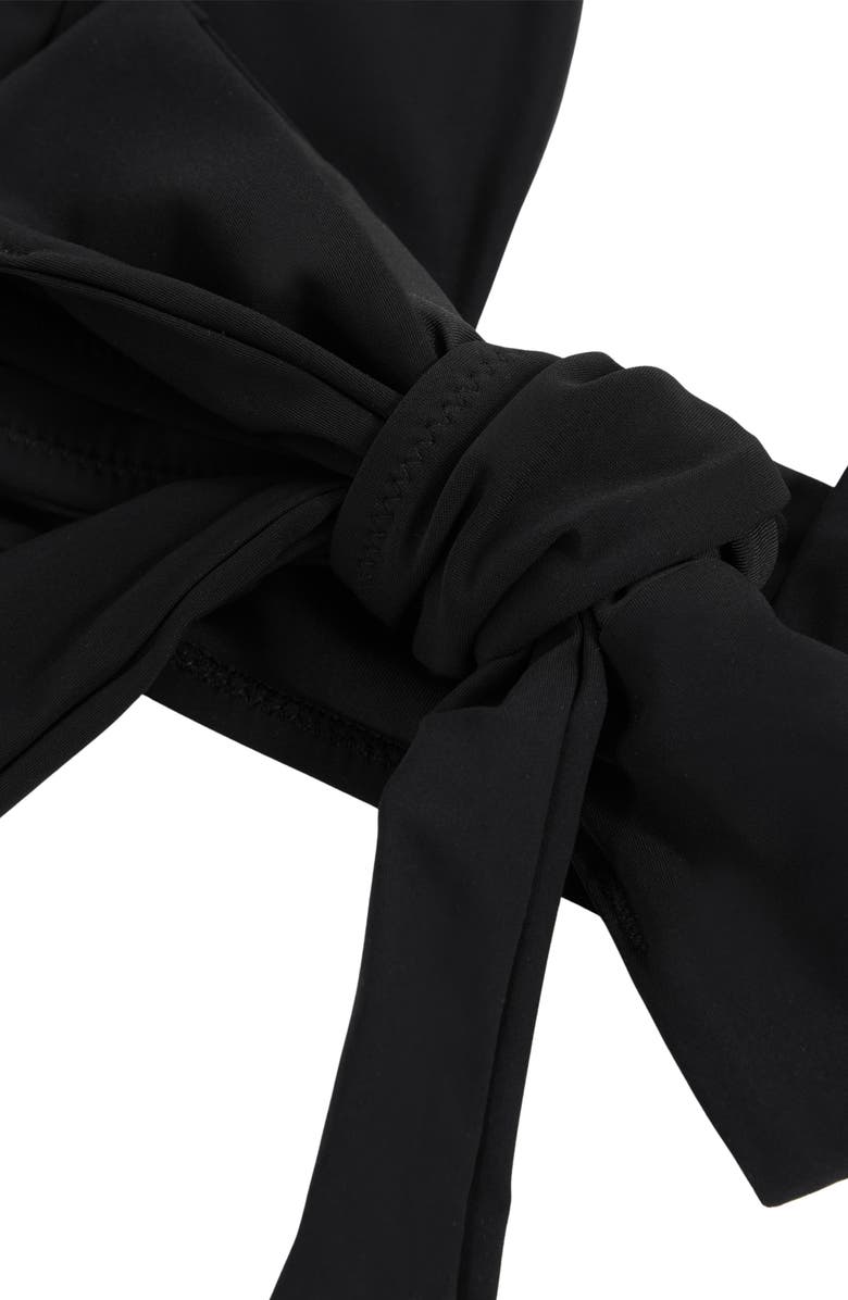 Reiss Helena Wraparound Bikini Top, Alternate, color, Black