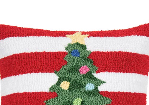 C & F Home C&f Home Colorful Tree Hooked Christmas Throw Pillow, 16" X 16" In Multi
