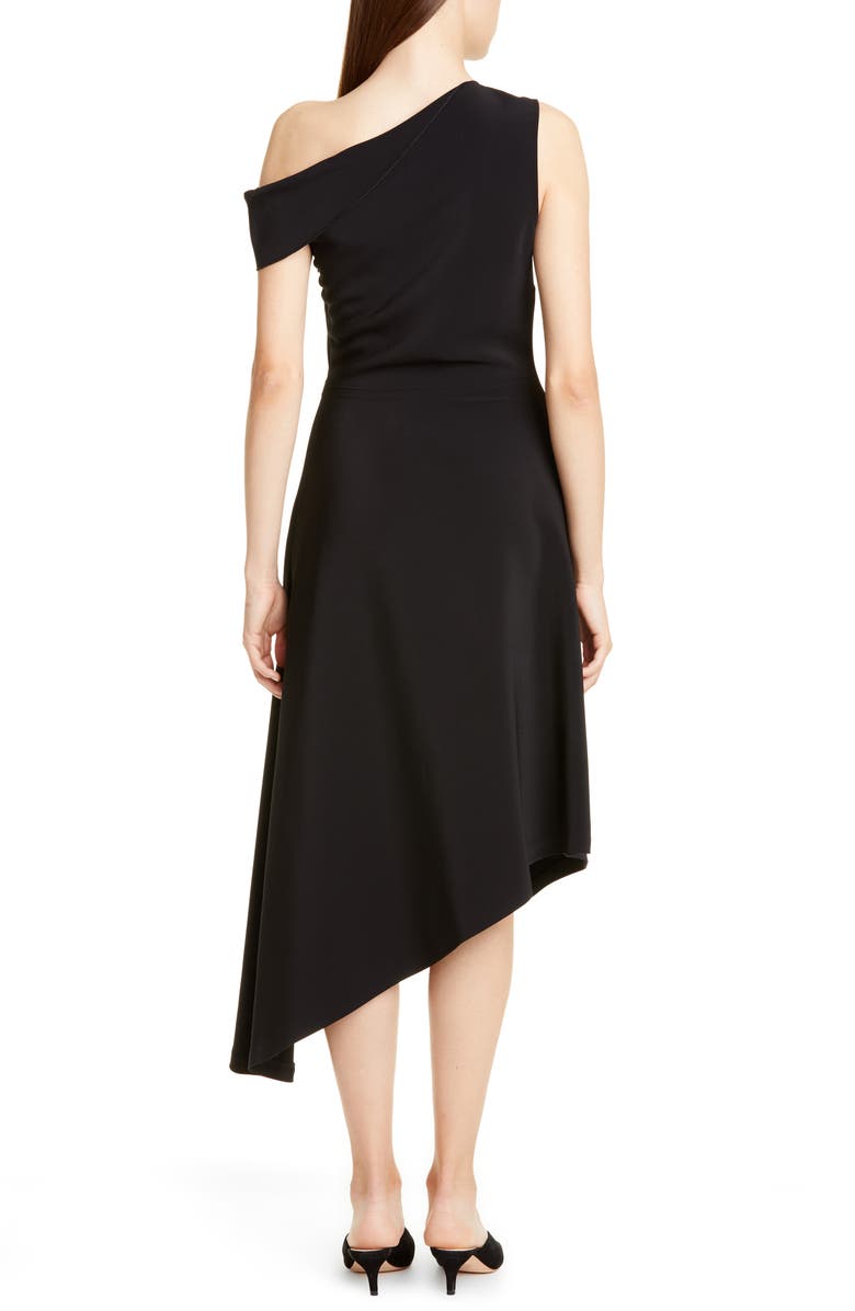 Rosetta Getty One-Shoulder Asymmetrical Midi Dress, Alternate, color, 