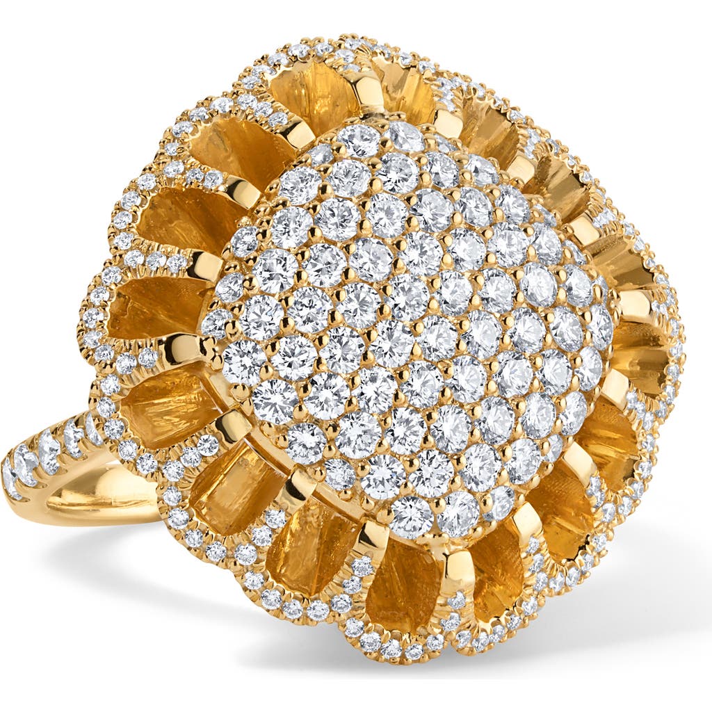 Mindi Mond Floating All Diamond Ring In Gold