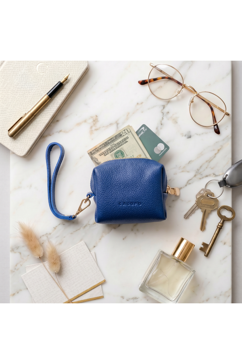 Mini Zipper Bag with Wristlet, Alternate, color, Cobalt Blue