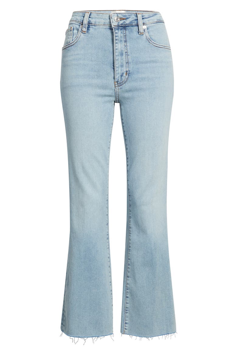 The Reboot High Waist Crop Flare Jeans, Alternate, color, TRIBUTE RAW FRAY