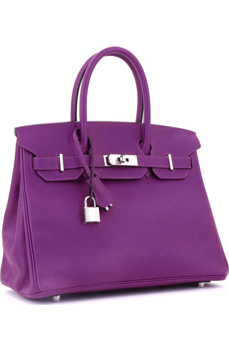 Pre-Owned Hermes Birkin Handbag Purple Epsom with Palladium Hardware 30, Alternate, color, Anemone