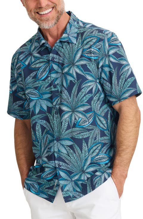 Bahama Coast Luau Blooms IslandZone® Short Sleeve Button-Up Shirt (Big & Tall)