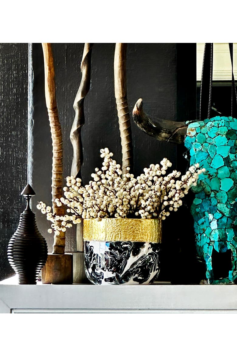 Bianco Nero Cache Pots, Alternate, color, White