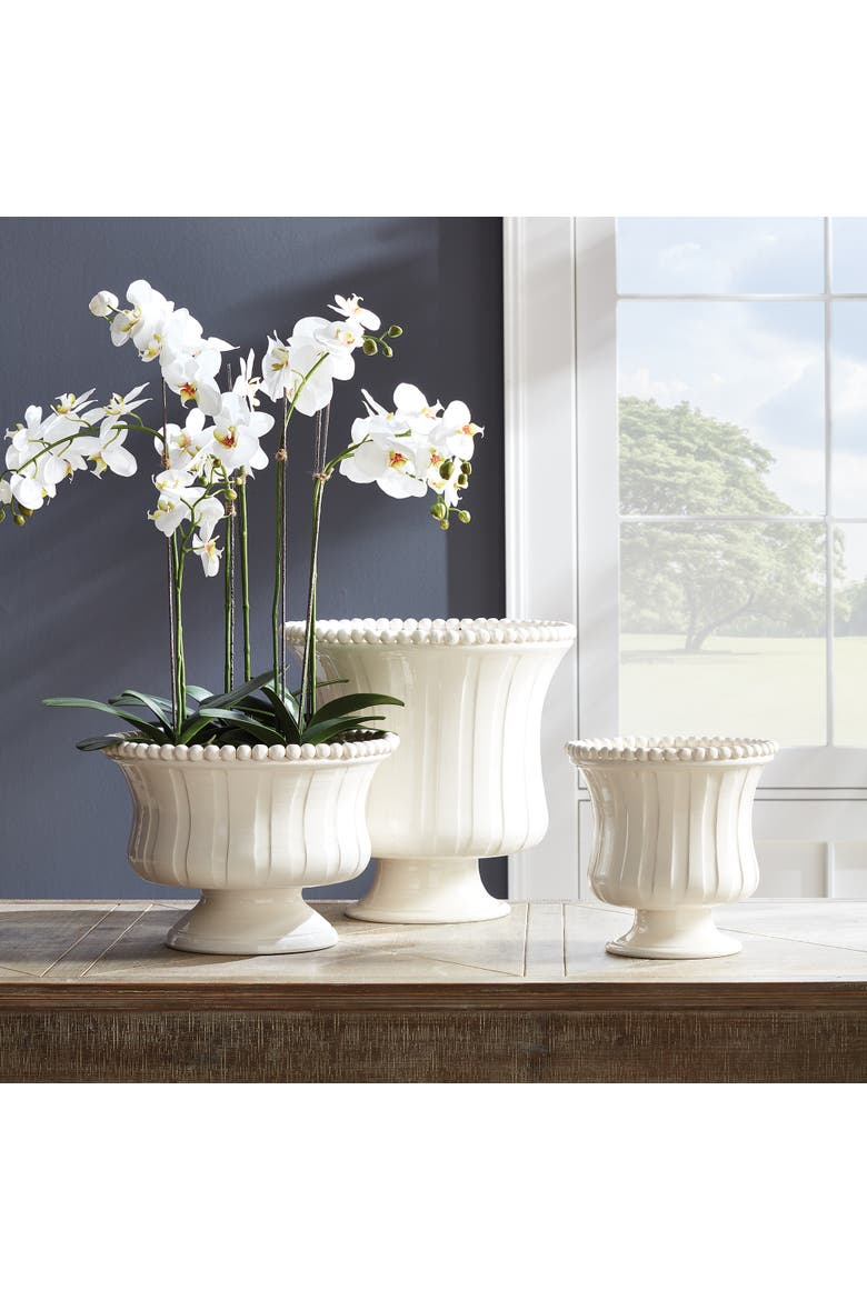 Coletta Decorative Footed Bowl, Alternate, color, White