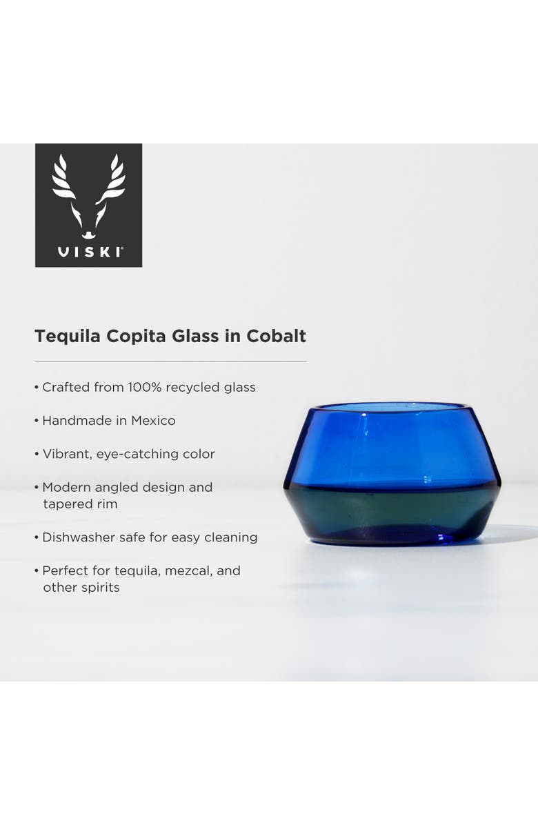 Viski Tequila Copita Glass, Alternate, color, Blue