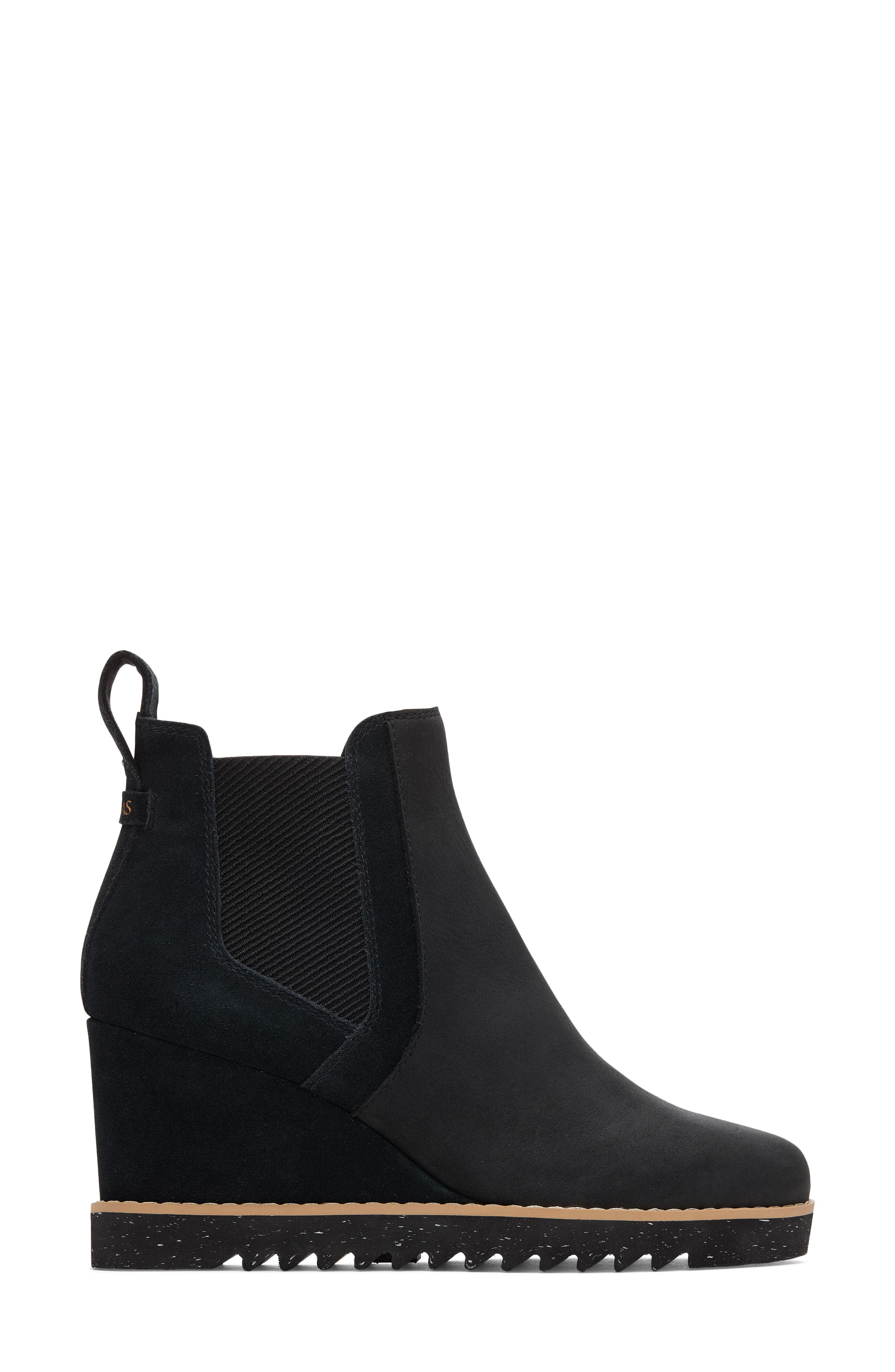 TOMS Maddie Wedge Bootie, Alternate, color, Black