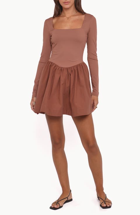 Sheena Long Sleeve Fit & Flare Minidress