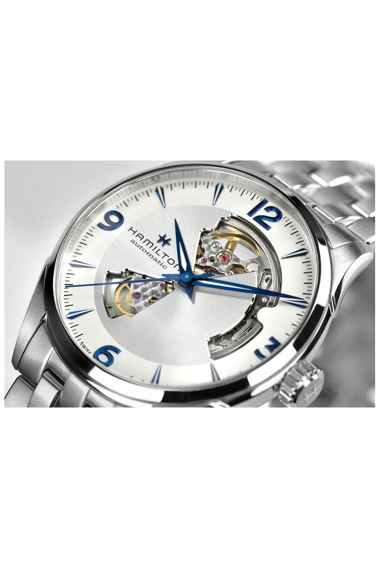 Jazzmaster Skeleton Bracelet Watch, 42mm, Alternate, color, STAINLESS STEEL